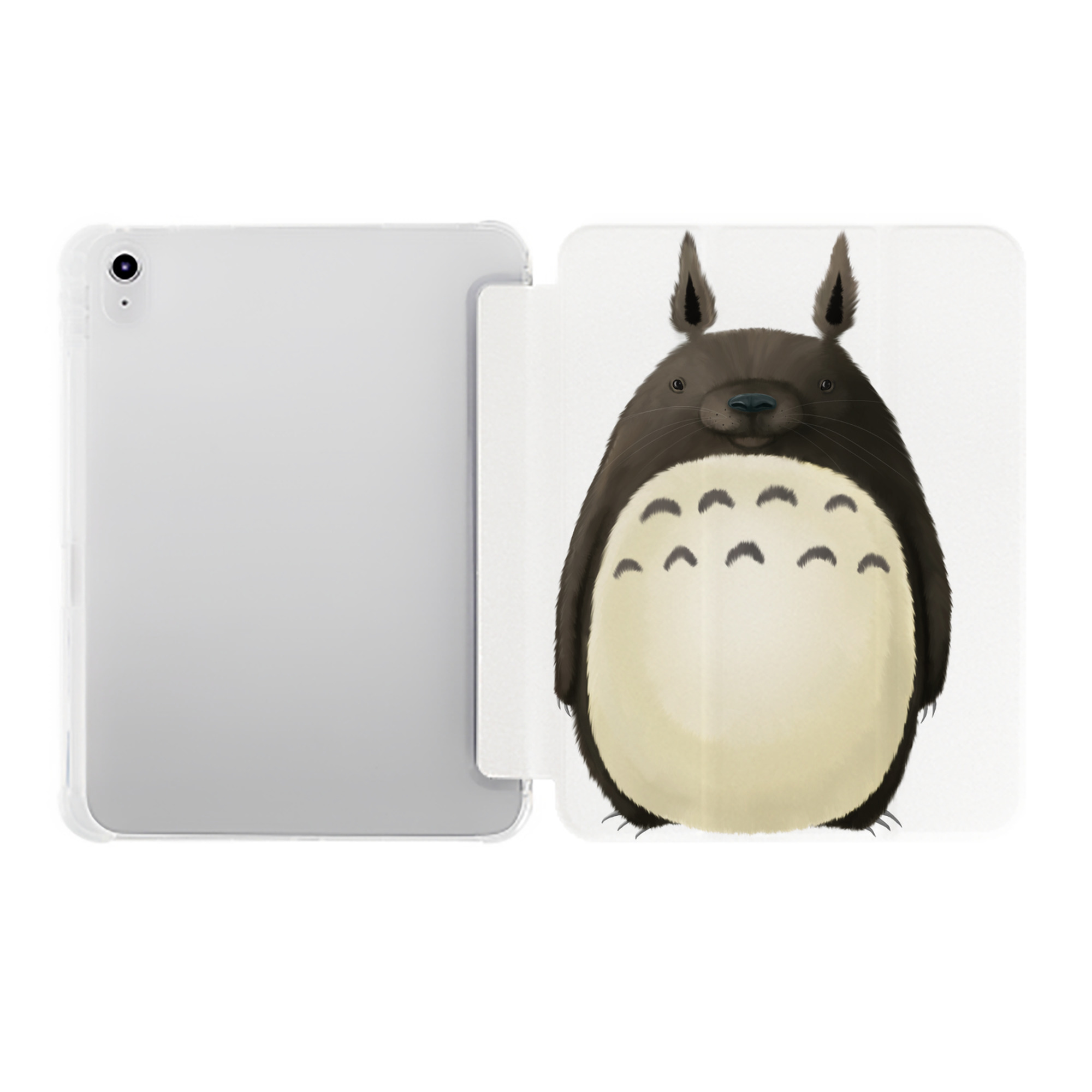 （画像用） となりのトトロ 草壁メイ 草壁サツキ My Neighbor Totoro Satsuki Kusakabe Mei Kusakabe IPad ケース ペン収納付き 三つ折りスタンド PUレザー×シリコン 対応機種9.5/10.5/10.9インチ